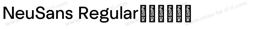 NeuSans Regular字体转换